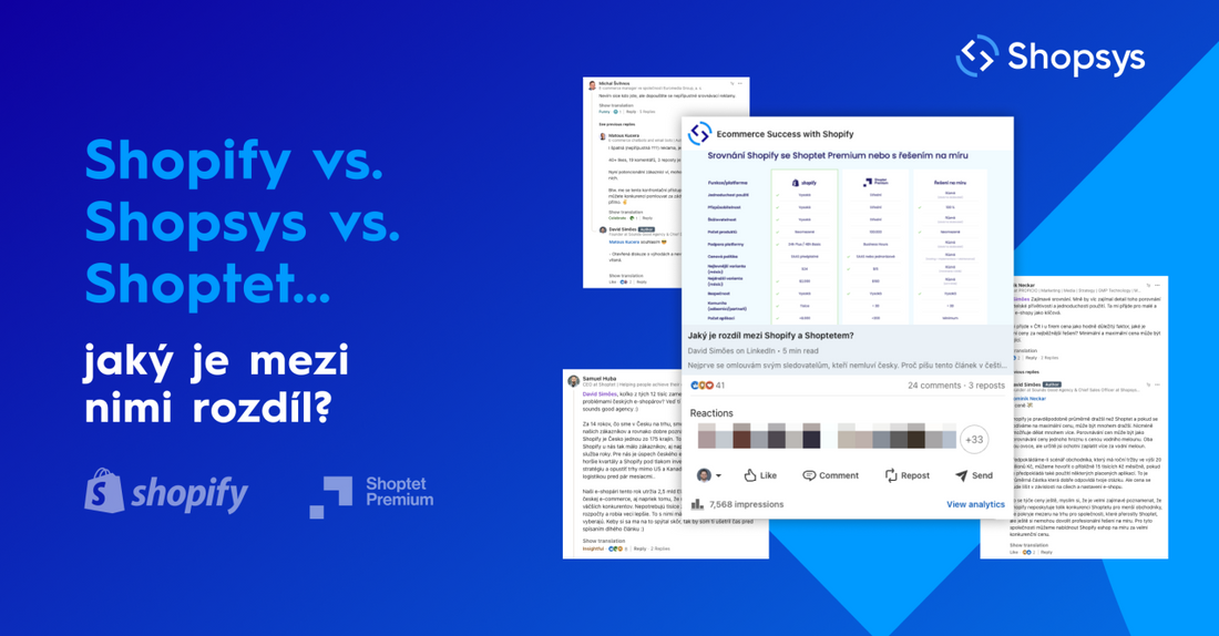 Shopify, Shopsys, Shoptet... jaký je mezi nimi rozdíl?