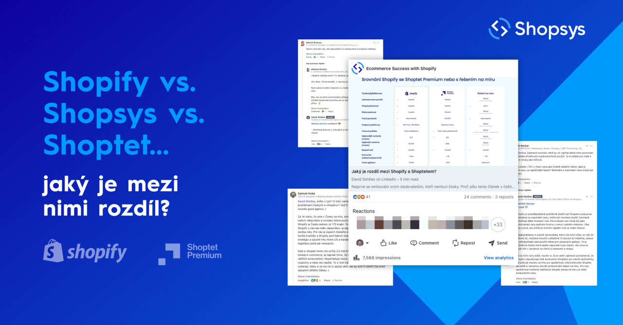 Shopify, Shopsys, Shoptet... jaký je mezi nimi rozdíl?